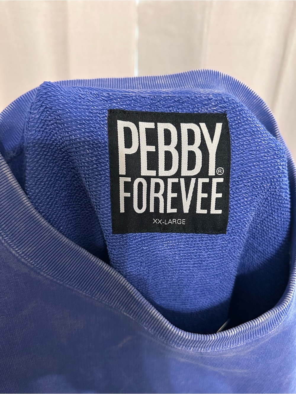 PEBBY FOREVEE Blue Pullover Sweatshirt
